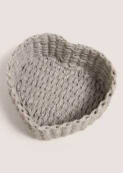Grey Heart Basket