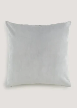 Grey Large Soft Velour Cushion