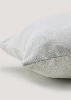 Grey Large Soft Velour Cushion