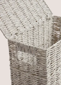 Grey Narrow Toilet Storage Box (30cm x 35cm x 18cm)