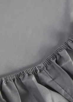 Grey Polycotton Fitted Bed Sheet (144 Thread Count)