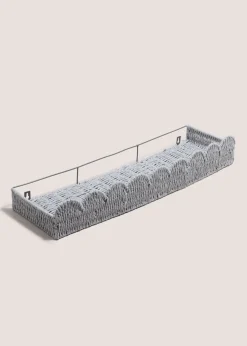Grey Scallop Edge Shelf