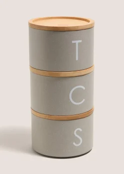 Grey Speckled Bread Bin