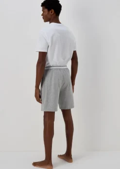 Grey Stripe Jacquard Waistband Shorts