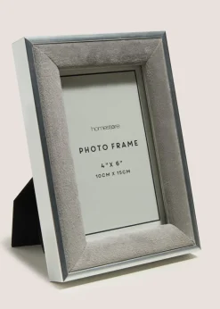Grey Velvet Frame (4inch x 6inch)