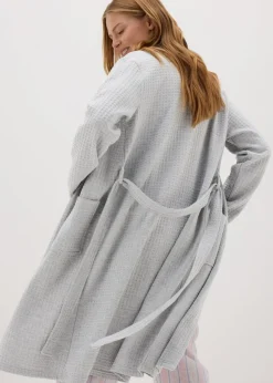 Grey Waffle Dressing Gown