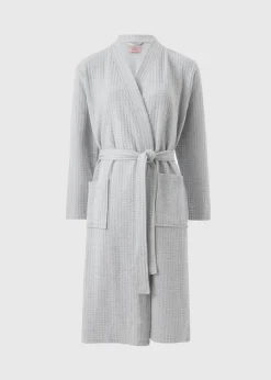 Grey Waffle Dressing Gown