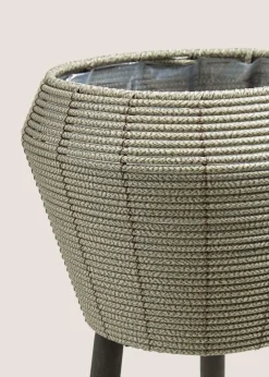 Grey Woven Large Planter