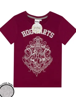 Harry Potter Girls Purple Hogwarts Crest Pyjama Set (5 - 14 Years)