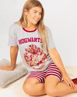 Harry Potter Grey Hogwarts Crest Shortie Pyjamas