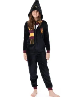 Harry Potter Gryffindor Unisex Kids Black Onesie (7-14 Years)
