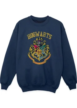 Harry Potter Kids Navy Filled Crest Varsity Printed Sweatshirt (3-13 yrs)