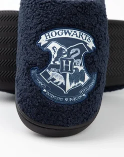 Harry Potter Womens Blue Hogwarts Mule Slippers