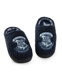 Harry Potter Womens Blue Hogwarts Mule Slippers