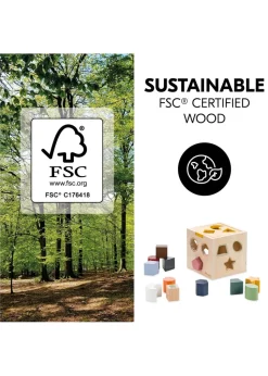 Hauck Sort N Tidy Wooden Sorting Cube