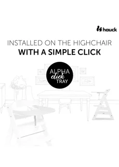 Hauck White Alpha Click Tray