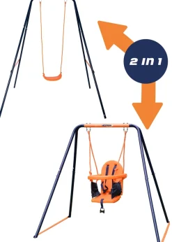 Hedstrom Multi Colour Deluxe 2 in 1 Swing