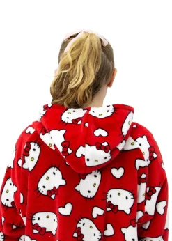 Hello Kitty Love Hearts Wearable Hooded Fleece