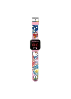 Hello Kitty Pink Printed Strap LED Watch