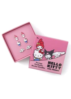 Hello Kitty Silver Earring Set 3 Pcs