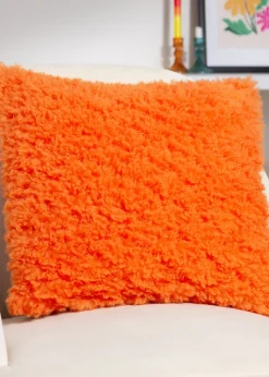 Heya Home Fluff Ball Faux Fur Filled Cushion (45cm x 45cm x 8cm)