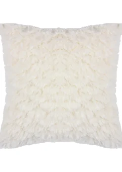 Heya Home Fluff Ball Faux Fur Filled Cushion (45cm x 45cm x 8cm)