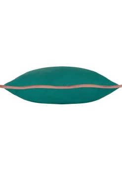 Heya Home Wiggle Velvet Piped Ready Filled Cushion (45cm x 45cm x 8cm)