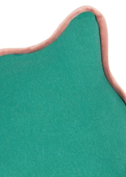 Heya Home Wiggle Velvet Piped Ready Filled Cushion (45cm x 45cm x 8cm)