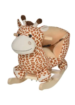 HOMCOM Baby Rocking Giraffe Plush Toy
