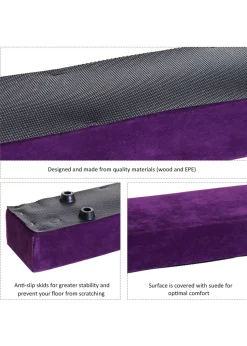 HOMCOM Balance Beam Trainer Fold Performance Gymnastics Suede Home