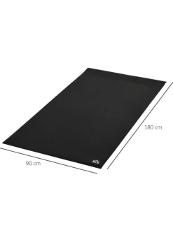 HOMCOM Black Thick Gym Equipment Mat Non-slip Floor Protector Mat