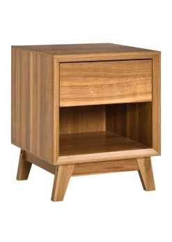 HOMCOM Brown Storage Organizer Bedside Table (40cm x 40cm x 50cm)