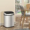 HOMCOM Chrome Sensor Dustbin Touchless Trash Can
