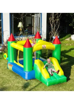 HOMCOM Inflatable Bouncy Castle Slide (160cm x 300cm x 180cm)