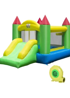 HOMCOM Inflatable Bouncy Castle Slide (160cm x 300cm x 180cm)
