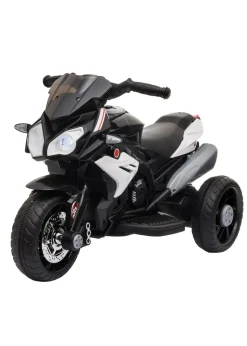 HOMCOM Kids Electric Motorcycle Ride-On Toy 6V Battery with Music, Horn and Lights (Black)