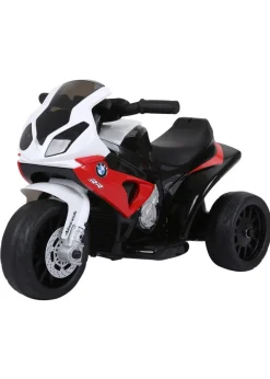 HOMCOM Kids Electric Ride on Motorcycle BMW Licensed with Headlights and Music (Red)