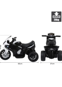 HOMCOM Kids Electric Ride on Motorcycle BMW Licensed with Headlights and Music (Black)