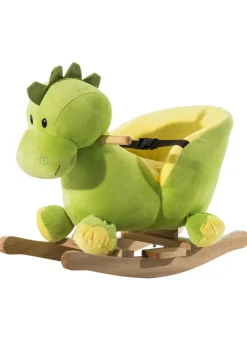 HOMCOM Kids Rocking Dinosaur Plush Toy