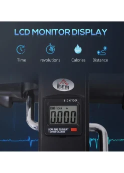 HOMCOM Mini Exercise Bike Portable Pedal Manual Machine Indoor Fitness Black