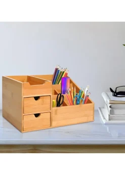 HOMCOM Natural Organiser Holder Storage (33cm x 205cm x 155cm)