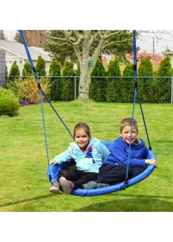 HOMCOM Round Tree Swing Seat with Hanging Kit (100cm x 180cm)
