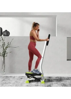 HOMCOM Twister Stepper Step Machine w/ LCD Screen White