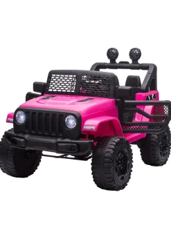 HOMCOM 12V Kids Electric Ride On Car Truck Off-road Toy with Remote Control (Pink)