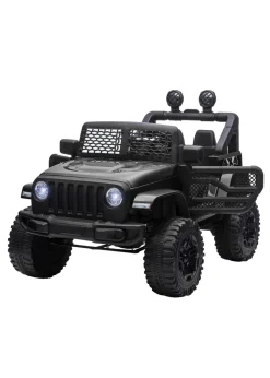 HOMCOM 12V Kids Electric Ride On Car Truck Off-road Toy with Remote Control (Black)