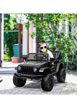 HOMCOM 12V Kids Electric Ride On Car Truck Off-road Toy with Remote Control (Black)
