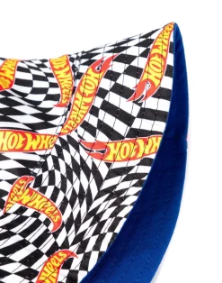 Hot Wheels Blue Logo & Checkerboard Reversible Bucket Hat
