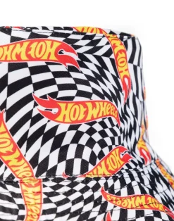 Hot Wheels Blue Logo & Checkerboard Reversible Bucket Hat