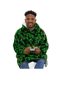 HUGZEE Minecraft Face Wearable Hooded Throw
