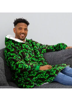 HUGZEE Minecraft Face Wearable Hooded Throw